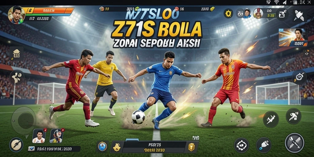 Tampilan gameplay menarik dari 171SLOT bertema sepak bola.
