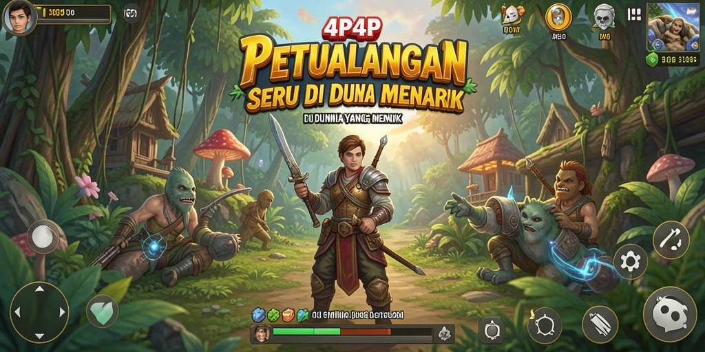 Screenshot gameplay 4P4P menampilkan petualangan seru dan interaksi karakter.