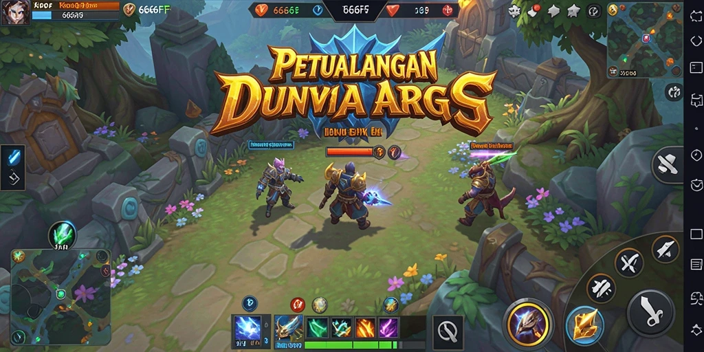 Tampilan menegangkan dari gameplay ARPG yang epik.