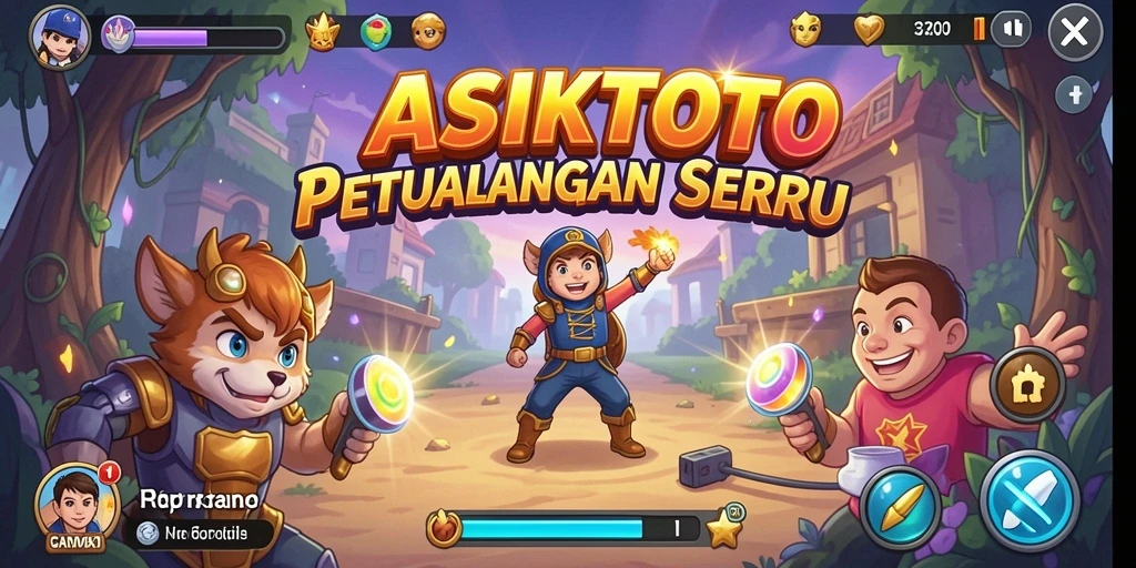 Tampilan gameplay ASIKTOTO yang menegangkan dan penuh warna.