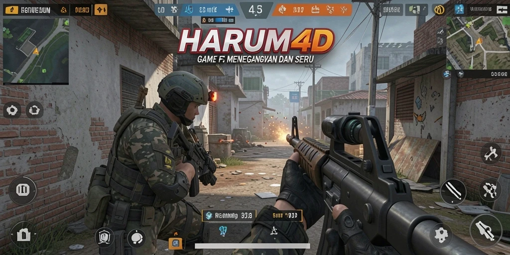 Screenshot dari gameplay HARUM4D yang penuh aksi dan intens.