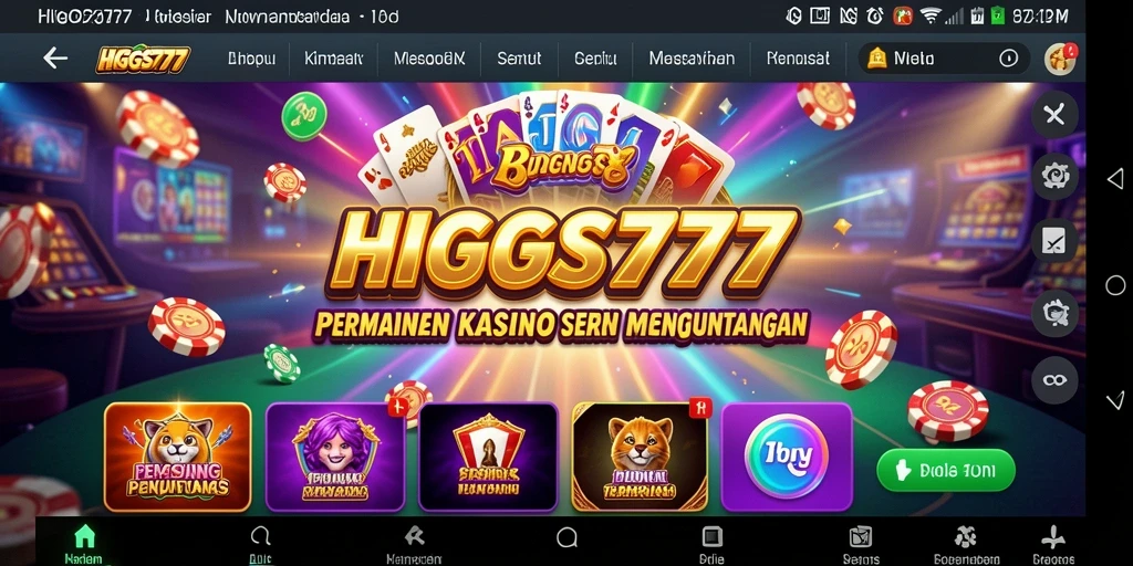 Tampilan gameplay HIGGS777 yang menarik dan mendebarkan.