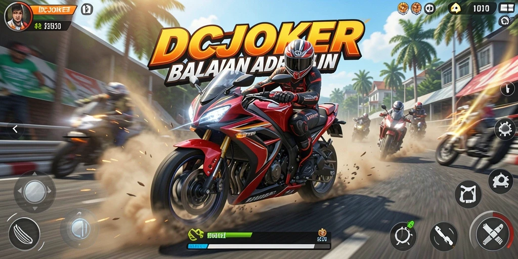 Tampilan aksi balapan motor di IDCJOKER yang mendebarkan.