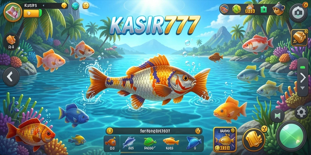 Tampilan gameplay seru KASIR777 yang penuh aksi menangkap ikan.
