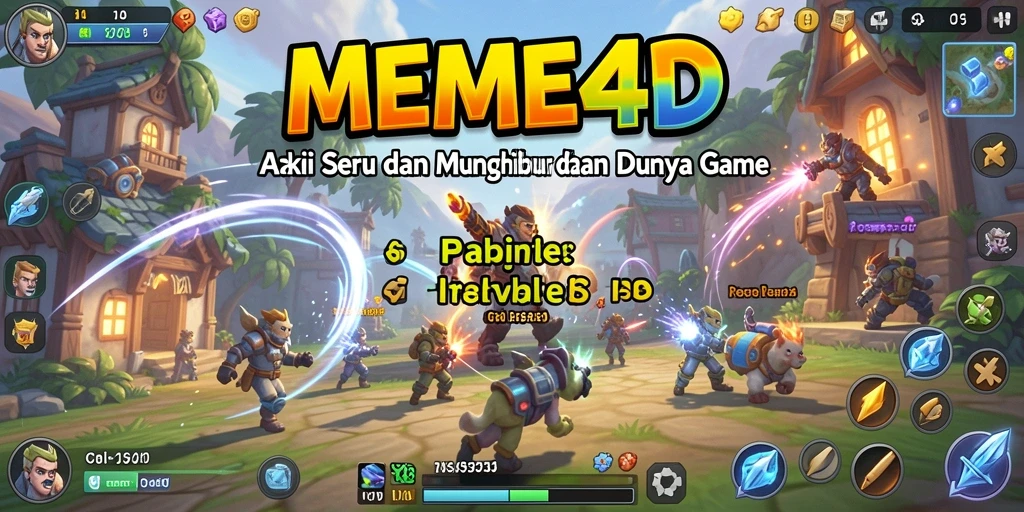 Screenshot menampilkan pertarungan aksi seru di MEME4D.