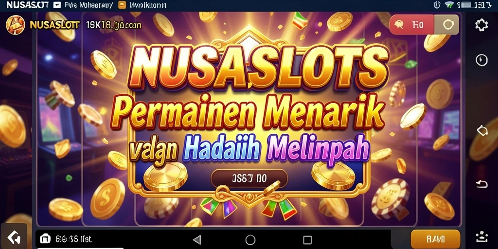 Gameplay NUSASLOTS menampilkan gulungan yang berputar dengan grafik memukau.