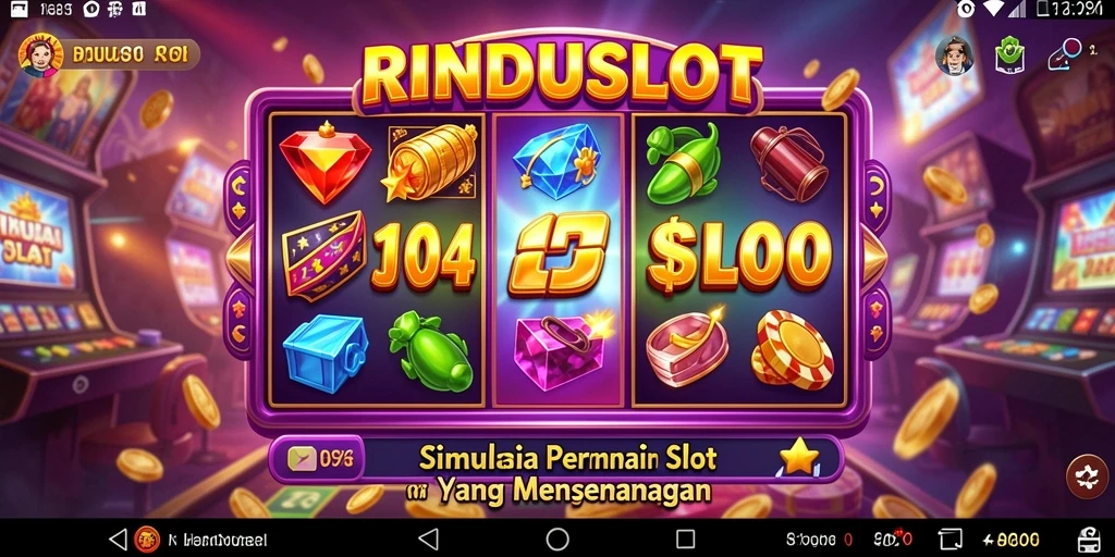Tampilan menarik dari gameplay RINDUSLOT dengan mesin slot yang beragam.