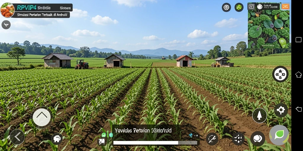 Screenshot gameplay RPVIP4 yang menunjukkan aktivitas bertani yang menyenangkan.