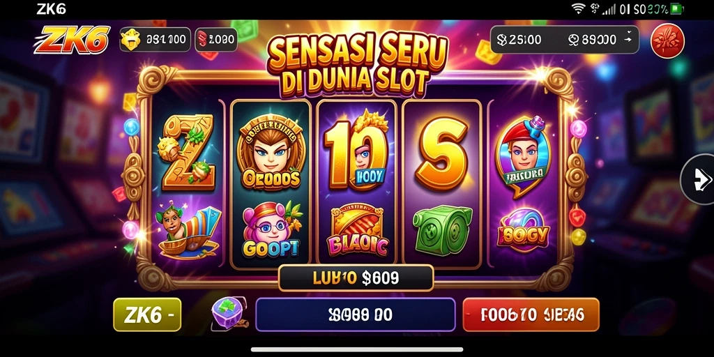 Tampilan gameplay seru ZK6 dengan grafik slot yang mengagumkan.